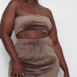 SKIMS Velour Bandeau Amethyst Tube Top